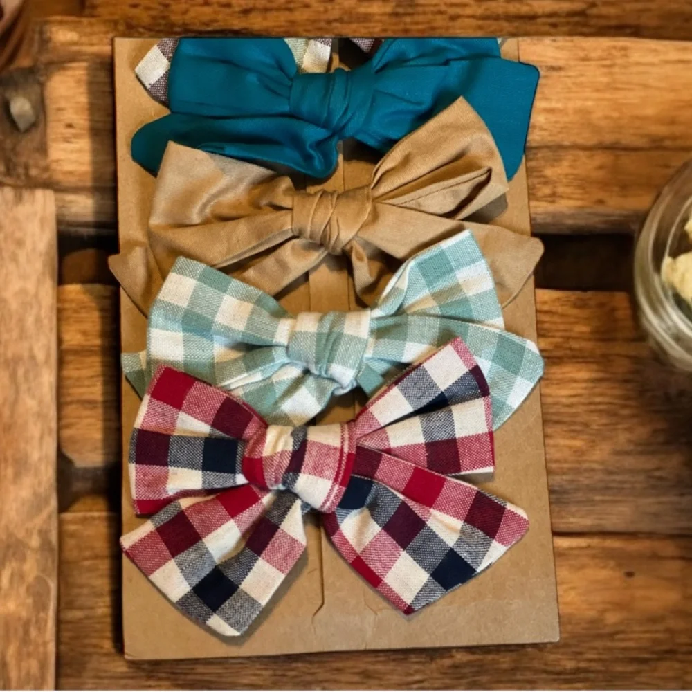 Lilly Set of f 5 Mix Hair Bows For Kids NWT